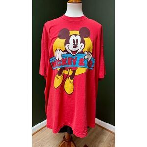 Vintage‎ Mickey & Co Red Disney Oversized Graphic T-Shirt Single Stitch